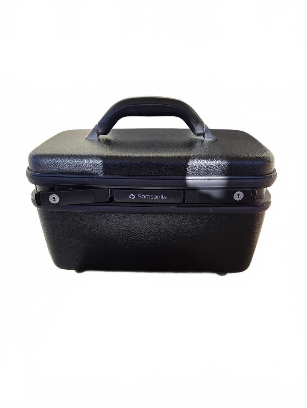 VTG Samsonite Sherbrooke Black Train Case Suitcase Luggage Make Up Tray